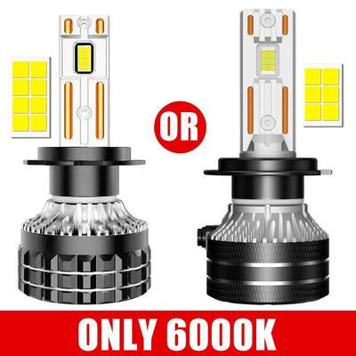 Ampoules Phares LED Canbus Universelles H7 H4 H11 9005 9006 - packshot studio - Becquet Voiture