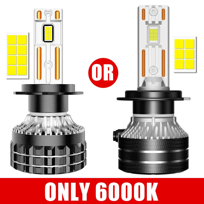 Universelle LED-Scheinwerferlampen mit Canbus H7 H4 H11 9005 9006 - Studio-Packshot - Becquet Voiture