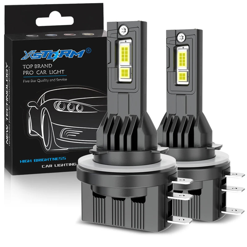 Ampoules Phares LED H4 H7 H15 Canbus Volkswagen BMW Mercedes Audi - vue de face - Becquet Voiture