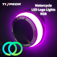 Anneau LED Angel Eyes 50mm RGB Bluetooth Logo BMW - installé sur véhicule - Becquet Voiture