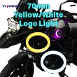 Anneau LED Angel Eyes 70mm Logo BMW Blanc Jaune