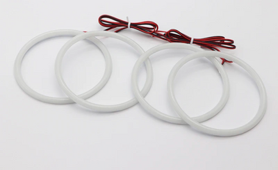 Anneaux LED Angel Eyes pour BMW Série 5 E34 - installé sur véhicule - Becquet Voiture