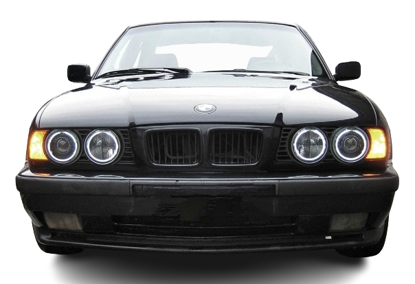 Anneaux LED Angel Eyes pour BMW Série 5 E34 - vue de face - Becquet Voiture
