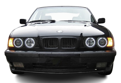 Anneaux LED Angel Eyes pour BMW Série 5 E34 - vue de face - Becquet Voiture