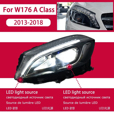 Antibrouillard LED Mercedes Classe A W176 2013-2018 - détail du montage - Becquet Voiture