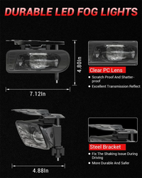 LED-Nebelscheinwerfer Cadillac Escalade ESV EXT 2002–2006 - am Fahrzeug montiert - Becquet Voiture