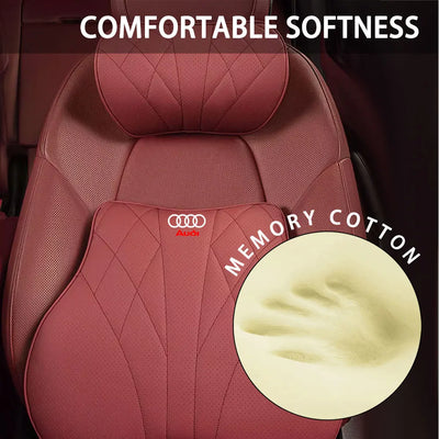 Appui-tete Memoire de Forme Audi A3 A4 A6 Q3 S Line - vue arrière - Becquet Voiture