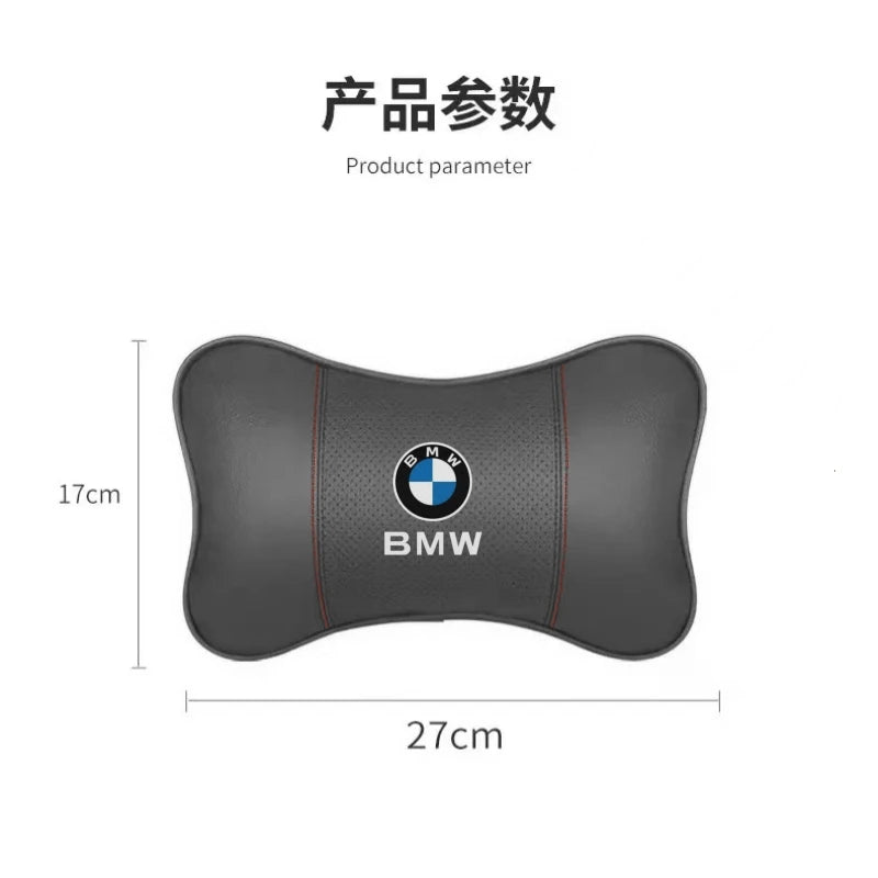 Appuie-Tête BMW Coussin de Nuque avec Logo - installé sur véhicule - Becquet Voiture