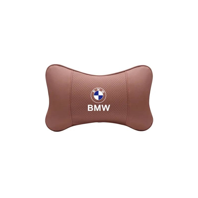 Appuie-Tête BMW en Cuir Coussin de Nuque - détail du montage - Becquet Voiture