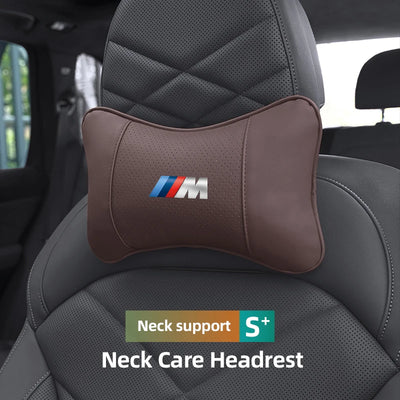 Appuie-Tête BMW en Cuir Coussin de Nuque - vue de profil - Becquet Voiture
