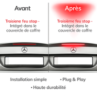 Baugruppe dritte Bremsleuchte Mercedes SLK 171 Rot A1718200056 - Dreiviertelansicht - Becquet Voiture