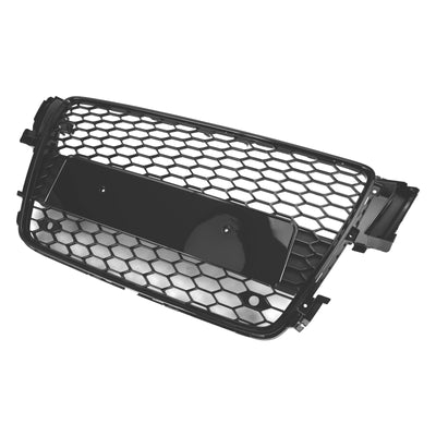 Audi A5/S5 B8 2008-2012 Calandre Sport Alvéolée Noir Brillant Style - vue de face 2 - Becquet Voiture