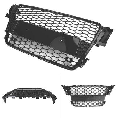 Audi A5/S5 B8 2008-2012 Calandre Sport Alvéolée Noir Brillant Style - vue de profil 2 - Becquet Voiture