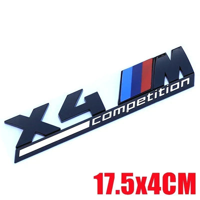 Autocollant Badge Coffre BMW X3 X4 X5 X6 - packshot studio - Becquet Voiture