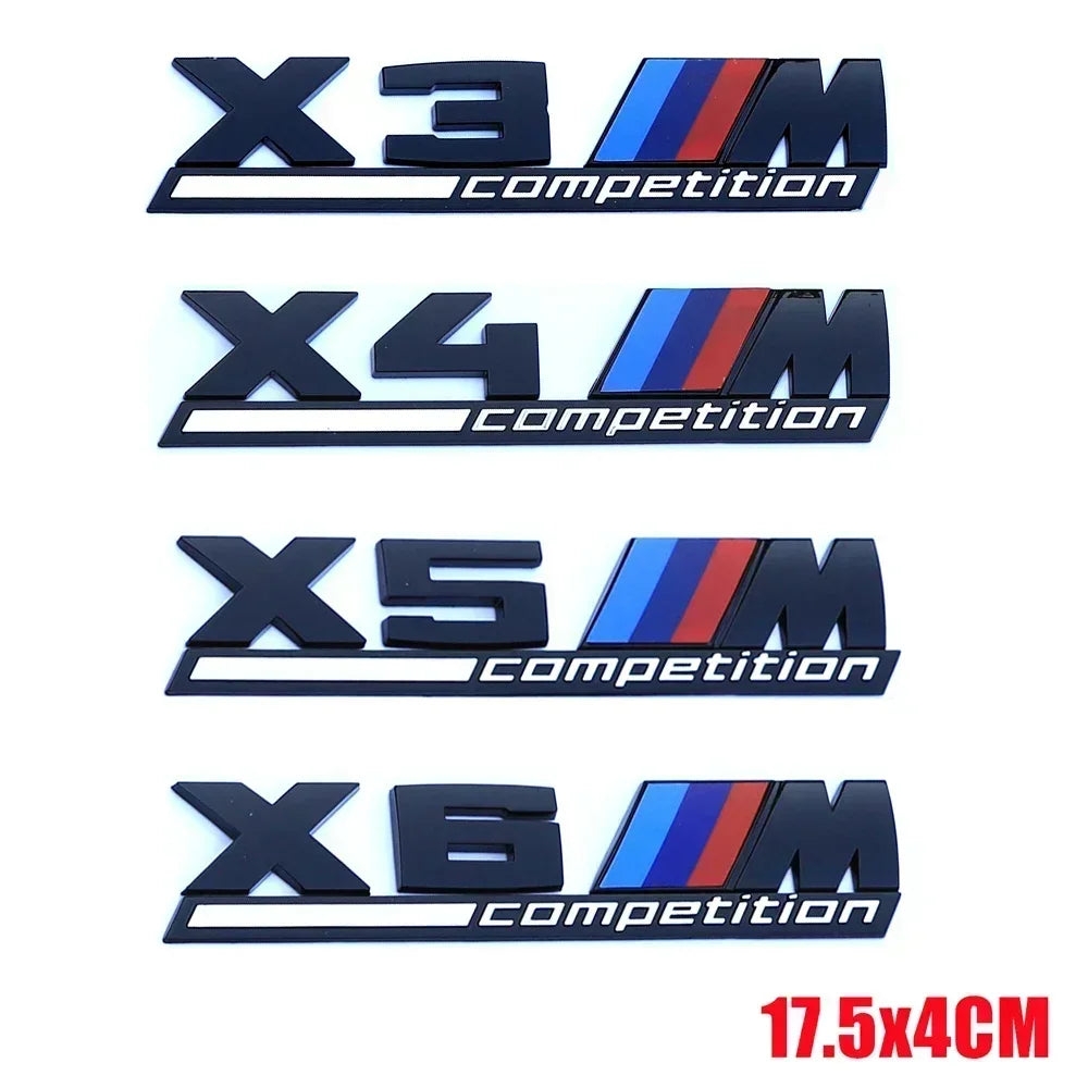 Autocollant Badge Coffre BMW X3 X4 X5 X6 - vue de face - Becquet Voiture