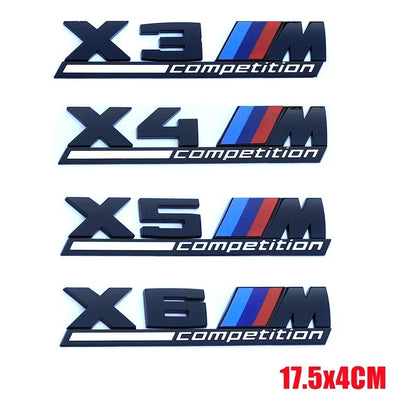 Autocollant Badge Coffre BMW X3 X4 X5 X6 - vue de face - Becquet Voiture
