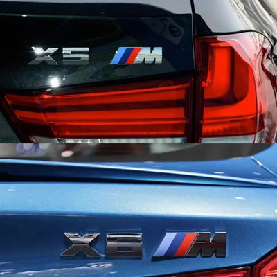 Autocollant Badge Coffre BMW X3 X4 X5 X6 - vue de profil - Becquet Voiture