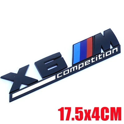 Autocollant Badge Coffre BMW X3 X4 X5 X6 - vue rapprochée - Becquet Voiture