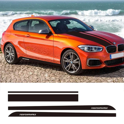 Autocollant Capot BMW Série 1 F20 F21 F40 M Performance - vue de profil - Becquet Voiture