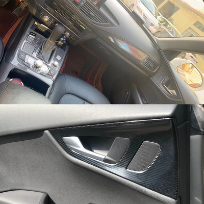 Autocollant Carbone Console Centrale Audi A7 4GB - vue de profil - Becquet Voiture