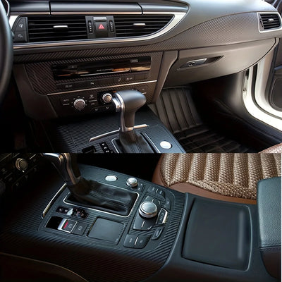 Autocollant Carbone Console Centrale Audi A7 4GB - vue de trois-quarts - Becquet Voiture