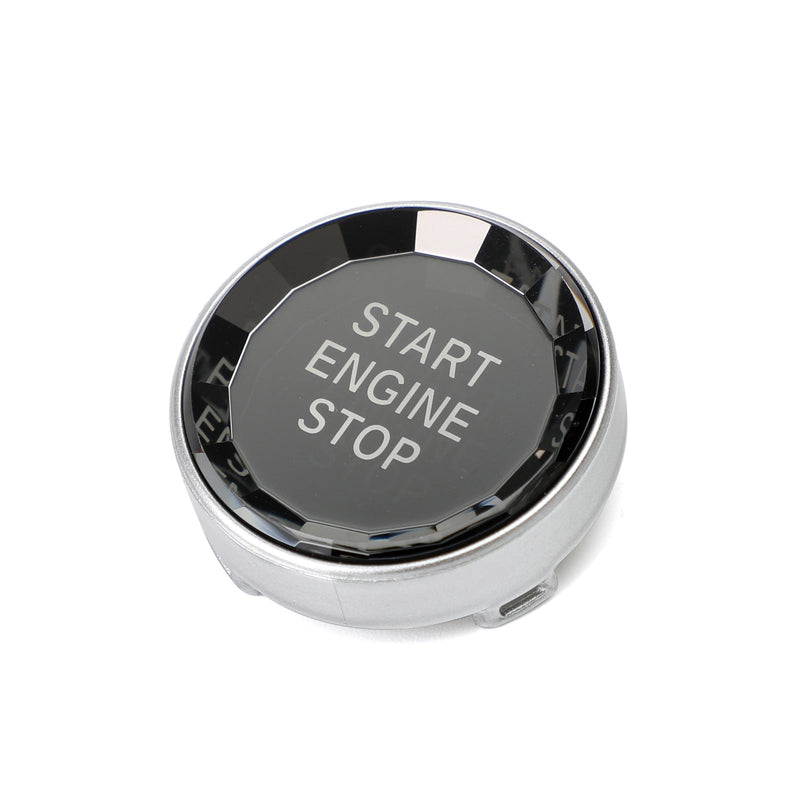 Autocollant Cristal Bouton Démarrage Arrêt Moteur BMW E E90 E92 E93 E64 E46 Noir - détail du montage - Becquet Voiture