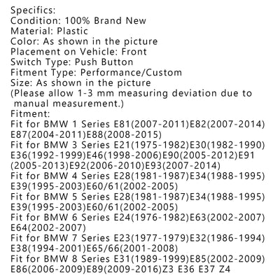Autocollant Cristal Bouton Démarrage Arrêt Moteur BMW E E90 E92 E93 E64 E46 Noir - vue de profil 2 - Becquet Voiture