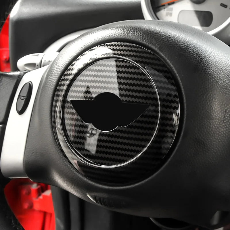Autocollant Emblème Volant Mini Cooper R50 R52 R53 - installé sur véhicule - Becquet Voiture