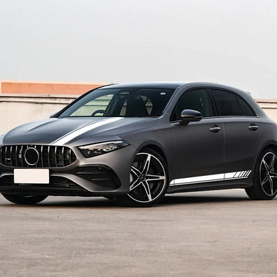 Autocollant Jupe AMG Mercedes Classe A W177 W176 - installé sur véhicule - Becquet Voiture
