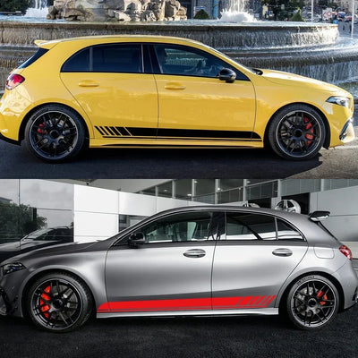 Autocollant Jupe AMG Mercedes Classe A W177 W176 - vue arrière - Becquet Voiture