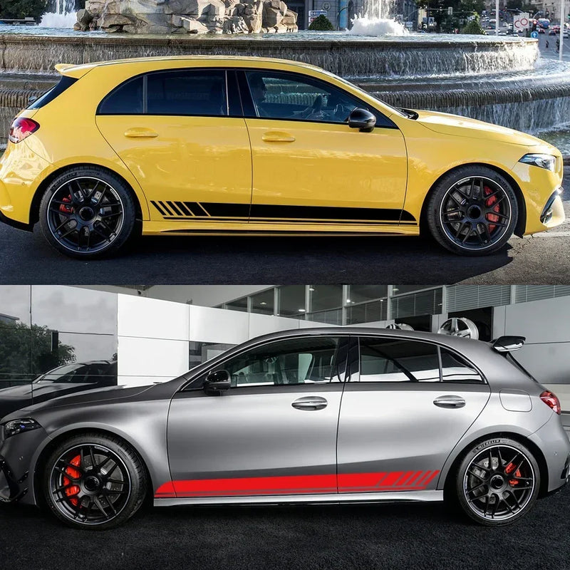 Autocollant Jupe AMG Mercedes Classe A W177 W176 - vue arrière - Becquet Voiture