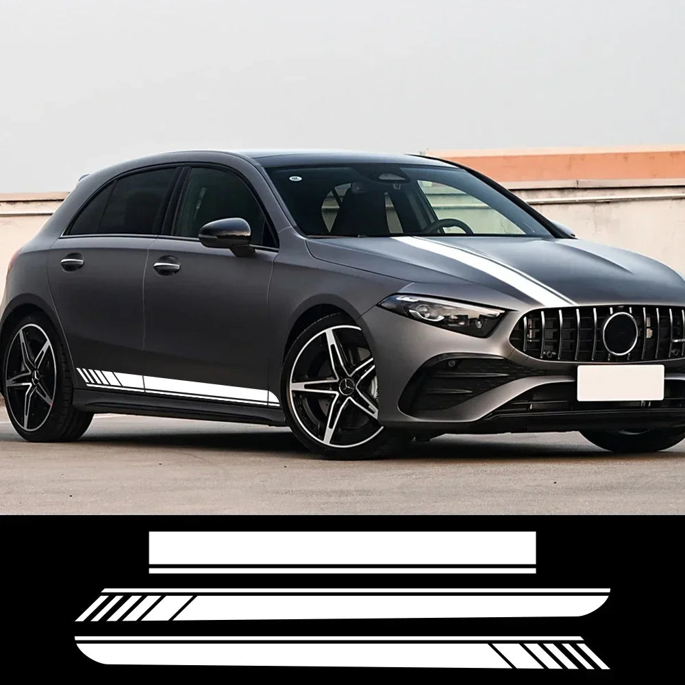 Autocollant Jupe AMG Mercedes Classe A W177 W176 - vue de face - Becquet Voiture