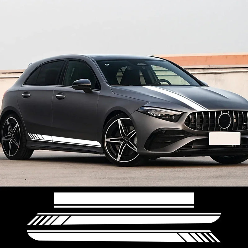 Autocollant Jupe AMG Mercedes Classe A W177 W176 - vue de face - Becquet Voiture