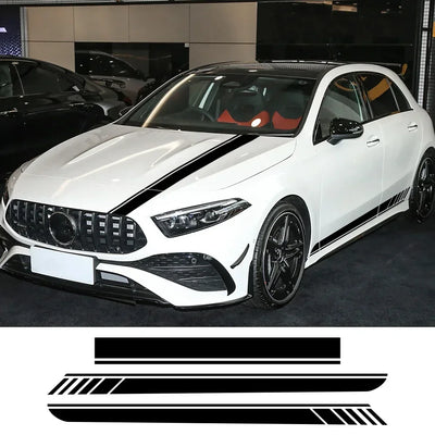 Autocollant Jupe AMG Mercedes Classe A W177 W176 - vue de profil - Becquet Voiture