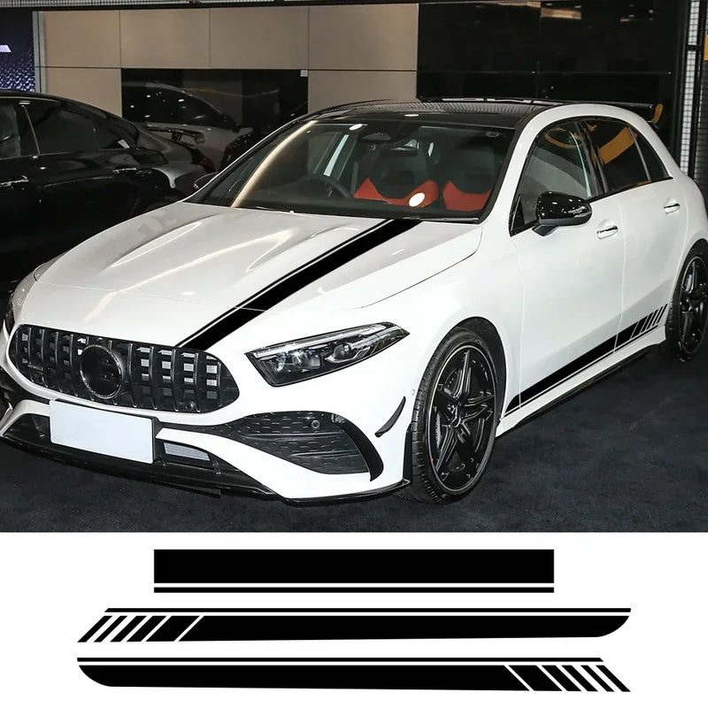 Autocollant Jupe AMG Mercedes Classe A W177 W176 - vue de profil - Becquet Voiture