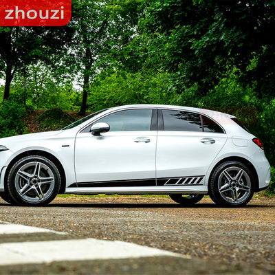 Autocollant Jupe Mercedes Classe A W177 - installé sur véhicule - Becquet Voiture