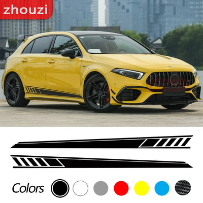 Autocollant Jupe Mercedes Classe A W177 - vue de profil - Becquet Voiture