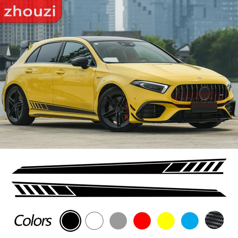 Autocollant Jupe Mercedes Classe A W177 - vue de profil - Becquet Voiture