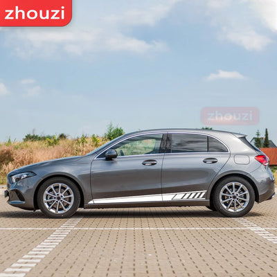 Autocollant Jupe Mercedes Classe A W177 - vue de trois-quarts - Becquet Voiture