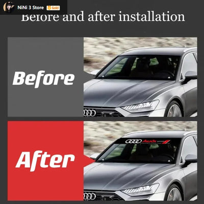 Autocollant Pare-Brise Audi A3 A5 A6 Q2 Q3 Q5 Q7 - vue arrière - Becquet Voiture