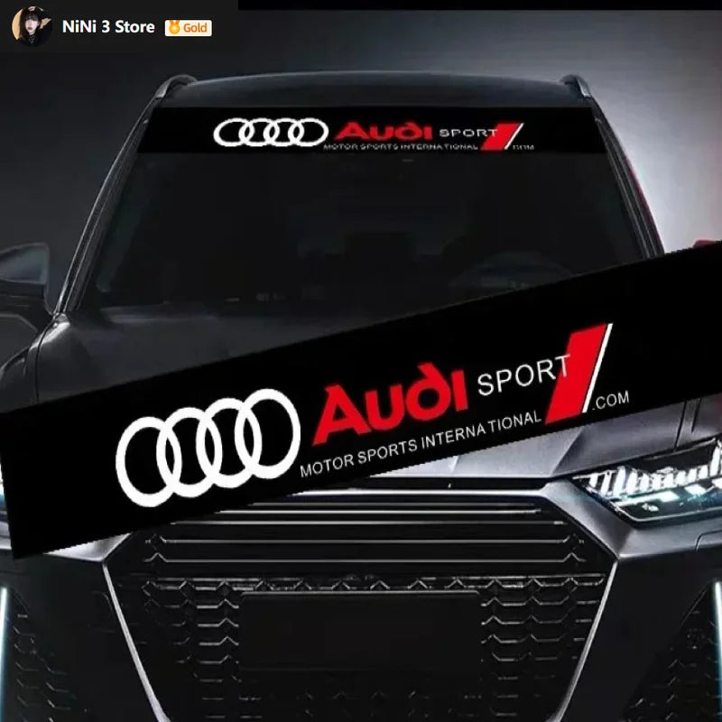 Autocollant Pare-Brise Audi A3 A5 A6 Q2 Q3 Q5 Q7 - vue de face - Becquet Voiture