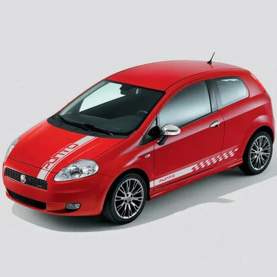 Autocollant Racing Sport Fiat Punto - installé sur véhicule - Becquet Voiture