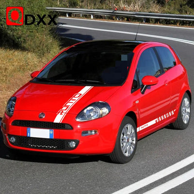 Autocollant Racing Sport Fiat Punto - vue arrière - Becquet Voiture
