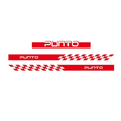 Autocollant Racing Sport Fiat Punto - vue de dessus - Becquet Voiture