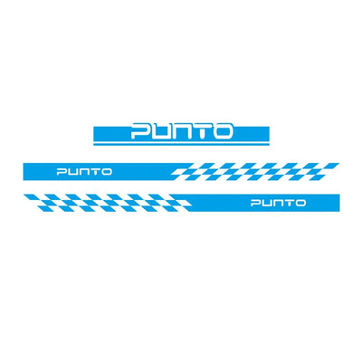 Autocollant Racing Sport Fiat Punto - vue de face 2 - Becquet Voiture