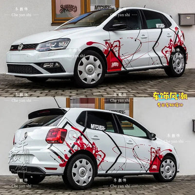 Autocollant Vinyle Volkswagen Golf 6 7 8 GTI - détail du montage 2 - Becquet Voiture