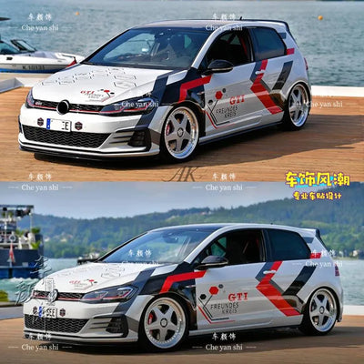 Autocollant Vinyle Volkswagen Golf 6 7 8 GTI - installé sur véhicule 2 - Becquet Voiture
