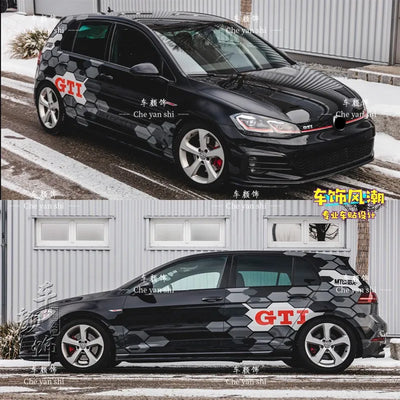 Autocollant Vinyle Volkswagen Golf 6 7 8 GTI - packshot studio 2 - Becquet Voiture