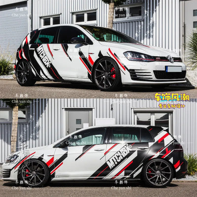 Autocollant Vinyle Volkswagen Golf 6 7 8 GTI - packshot studio - Becquet Voiture