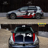 Autocollant Vinyle Volkswagen Golf 6 7 8 GTI - vue de dessus 2 - Becquet Voiture